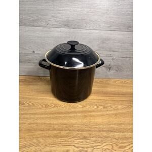 Le Creuset Enameled Steel 10 Quart Stockpot Black